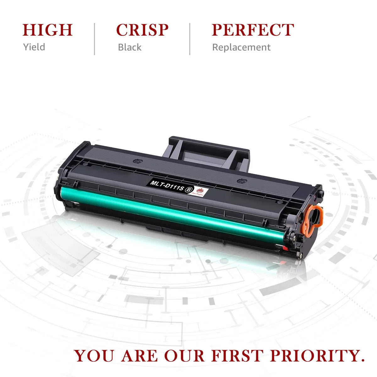 Tonerkingdom 4-Pack Compatible Toner Replacement for MLT-D111S 111S Work with Xpress M2020W M2070FW M2070W Laser Printer Ink (Black)