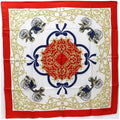 Pre-Owned Celine Silk Scarf Muffler Stole Red x White Carriage Pattern CELINE | Ladies Wall (Good)