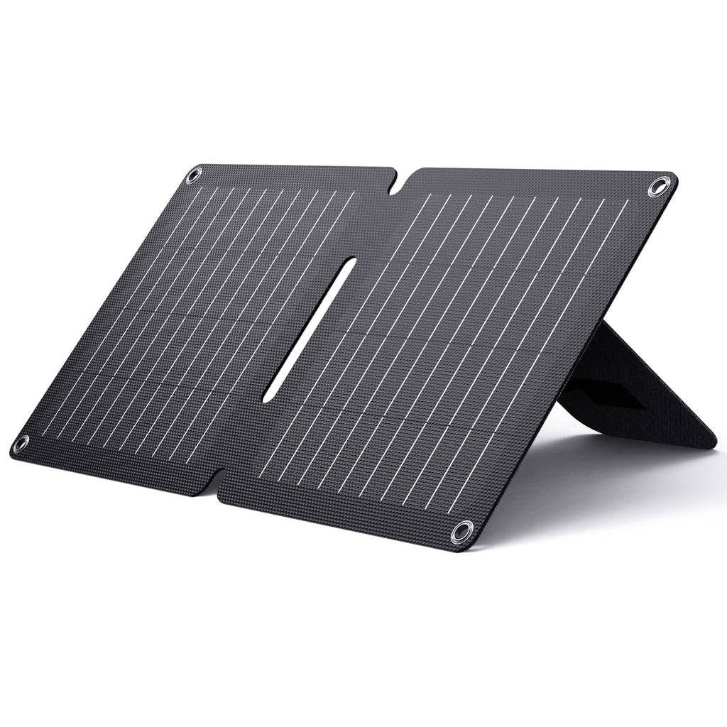 BigBlue 10W ETFE Solar Panel Charger with USB-A and USB-C, SolarPowa 10 Portable Solar Phone Charger with Kickstand for Camping, IP65 Fluid Compatible with iPhone 14/X/8, Tablet, , , et