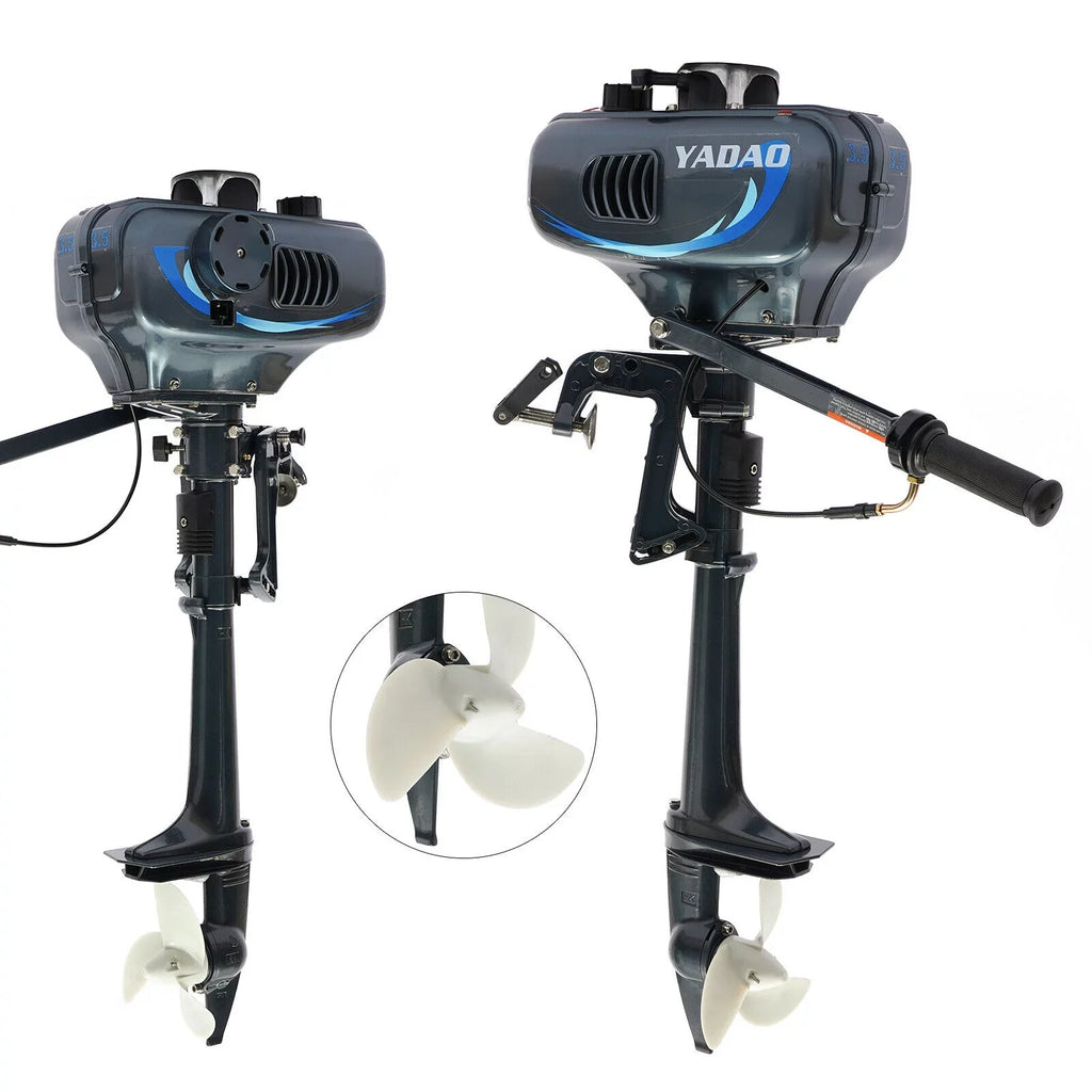 DENEST 3.5HP 2 Stroke Outboard Motor Fishing Boat Engine CDI Fluid Cooling 4000-5000rpm