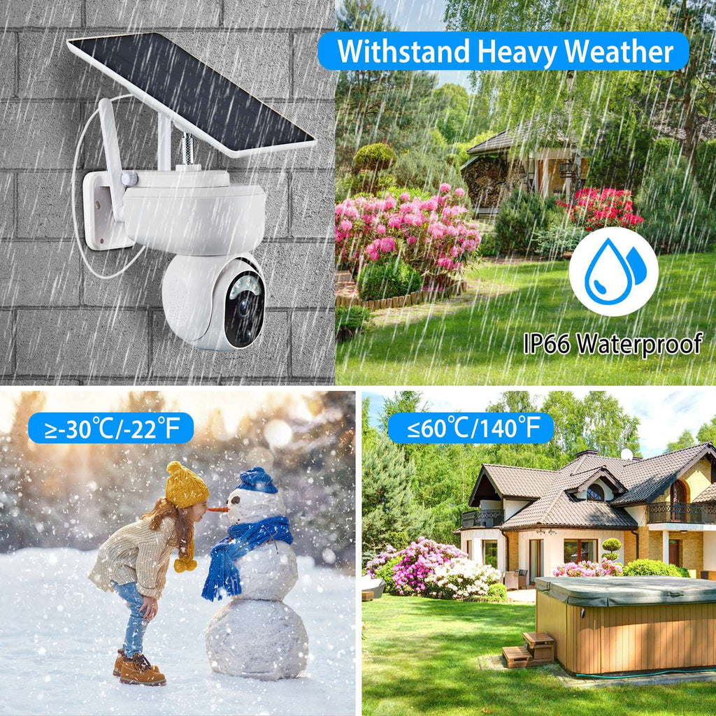 Solar WIFI Security Camera iMounTEK Wireless 1080P Color Flood Light Night Vision Battery Powered Surveillance Camera Human Detection Siren 2-Way Audio for Home Outdoor