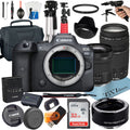 EOS R6 Mirrorless Camera with RF 24-105mm STM + 75-300mm Lens + Mount Adapter + 32GB SanDisk + ZeeTech Accessory