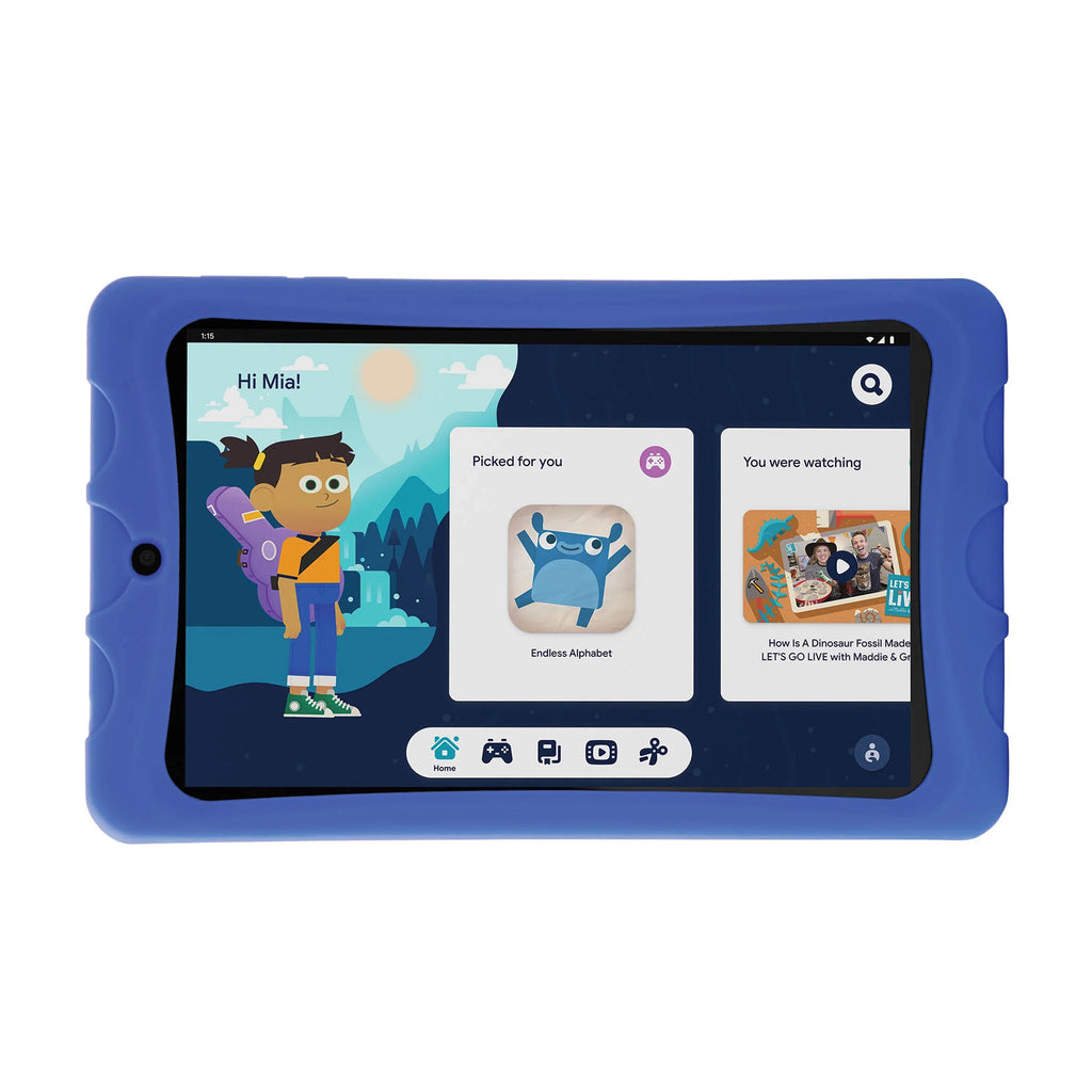 Restored onn. 8" Kids Tablet, Blue, 32GB Storage, 2GB RAM, Android 11 GO, 2GHz Quad-Core Processor, LCD Display, Dual-band Wi-Fi (Refurbished)