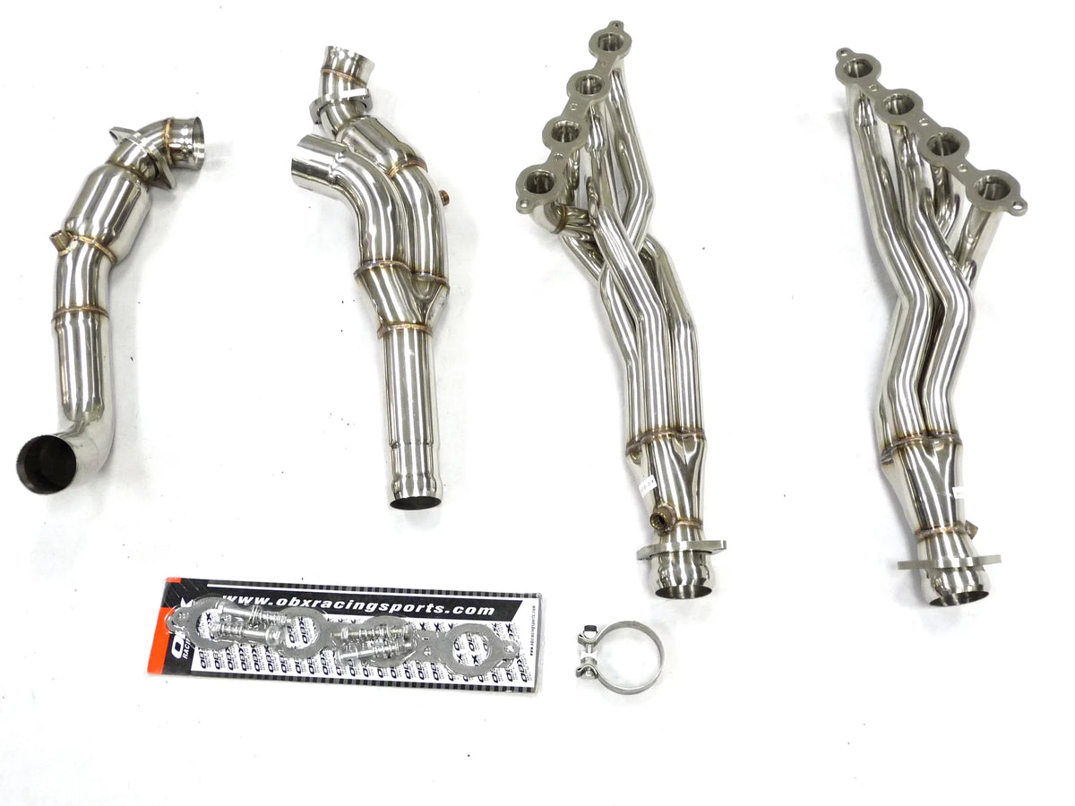 OBX Catted Header Fits For 2014+ GM Chevy Silverado/ GMC Sierra 1500 5.3L/6.2L