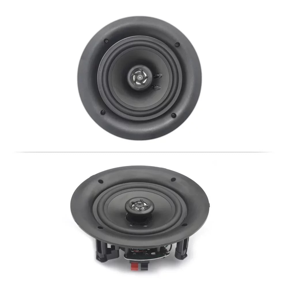 Pyle Audio 6.5 In 2 Way 200W Flush Mount Bluetooth Ceiling Wall Speakers (8 Pk)