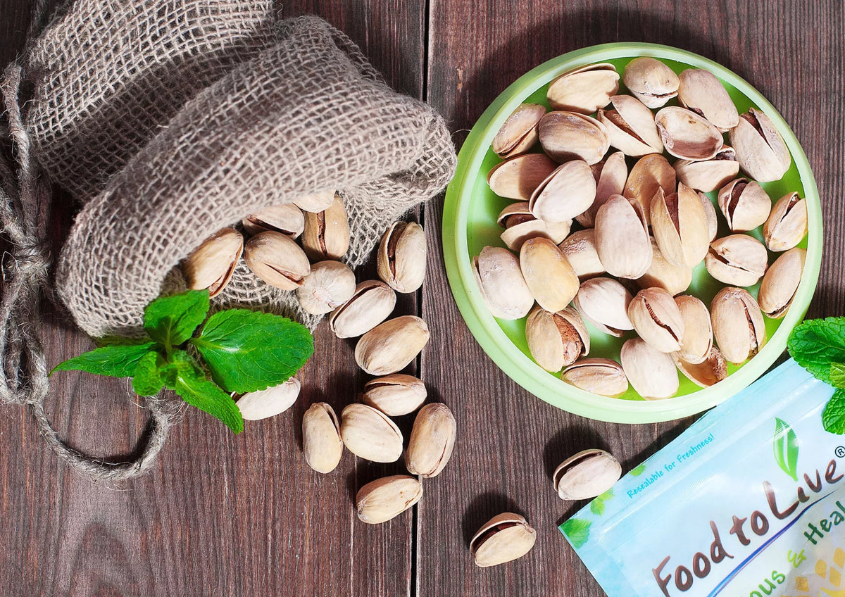Organic Pistachios Roasted and Salted, 25 Pounds — Non-GMO, Vegan — by Food to Live