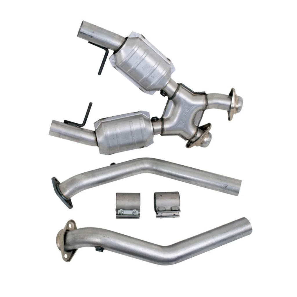 BBK 96-98 Mustang 4.6 GT High Flow X Channel With Catalytic Converters - 2-1/2 Fits select: 1996-1998 FORD MUSTANG