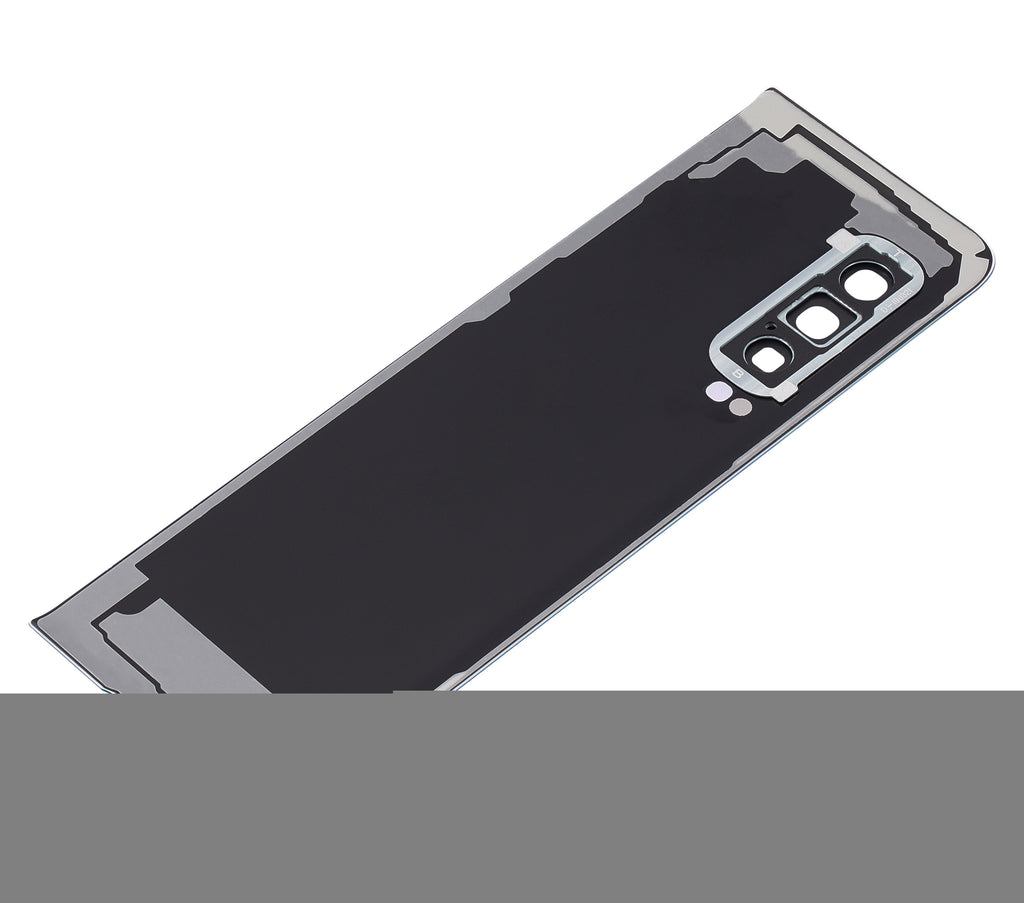 Replacement Back Cover Glass With Camera Lens Compatible For Galaxy Fold 4G (F900) (Aftermarket Plus) (Space Silver)