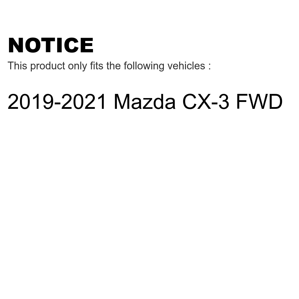 Transit Auto - Front Rear Disc Brake Rotors And Semi-Metallic Pads Kit For 2019-2021 Mazda CX-3 FWD K8S-103128