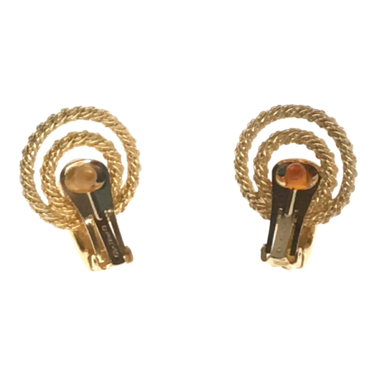 Pre-Owned Christian Dior Rhinestone Big Earrings Accessories Women's Gold VINTAGE OLD ITSRN157RU90 RM2878M (Good)