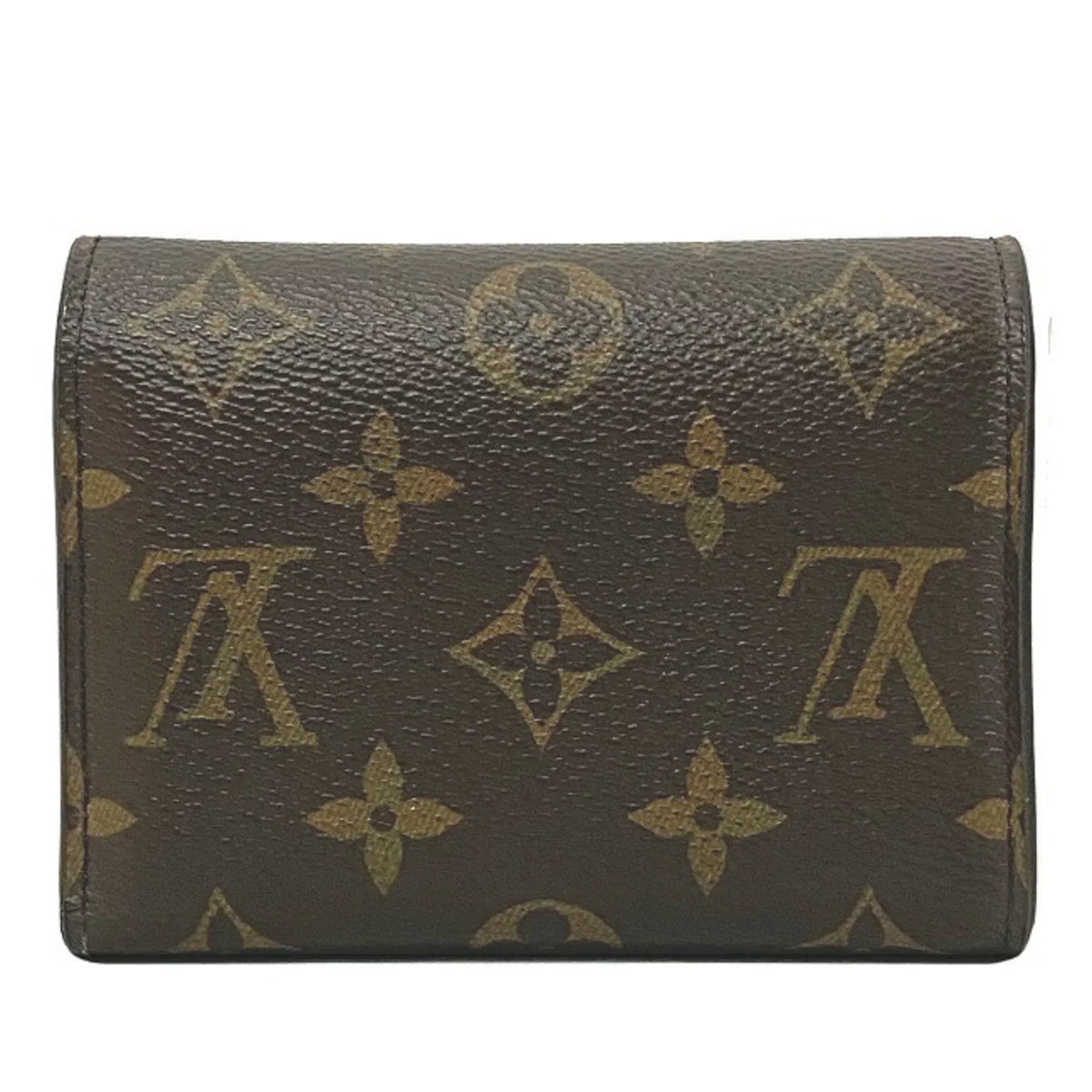 Pre-Owned Wallet Portefeuille Victorine Brown Pink Rose Ballerine Monogram M62360 Trifold NZ3119 LOUIS VUITTON Ladies (Good)