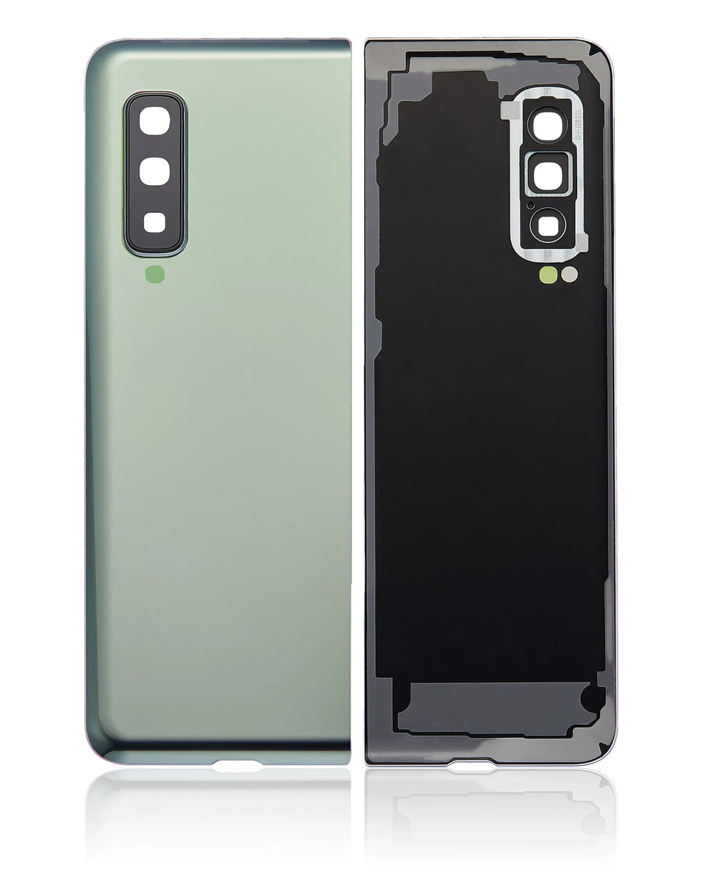 Replacement Back Cover Glass With Camera Lens Compatible For Galaxy Fold 4G (F900) (Aftermarket Plus) (Space Silver)