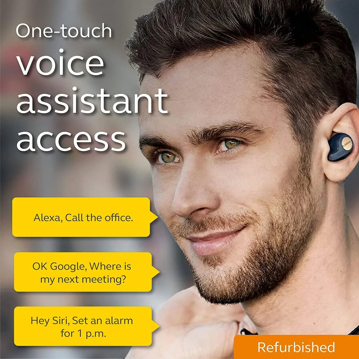 Restored Jabra Elite Active 65t - True wireless earphones with mic - in-ear - Bluetooth - Alloy (Refurbished)