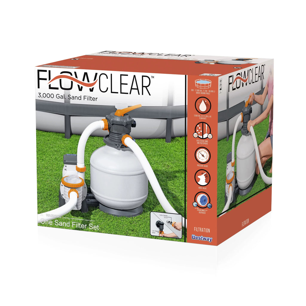 Bestway Flowclear 3000 Gallon Sand Filter Above Ground Pool Pump