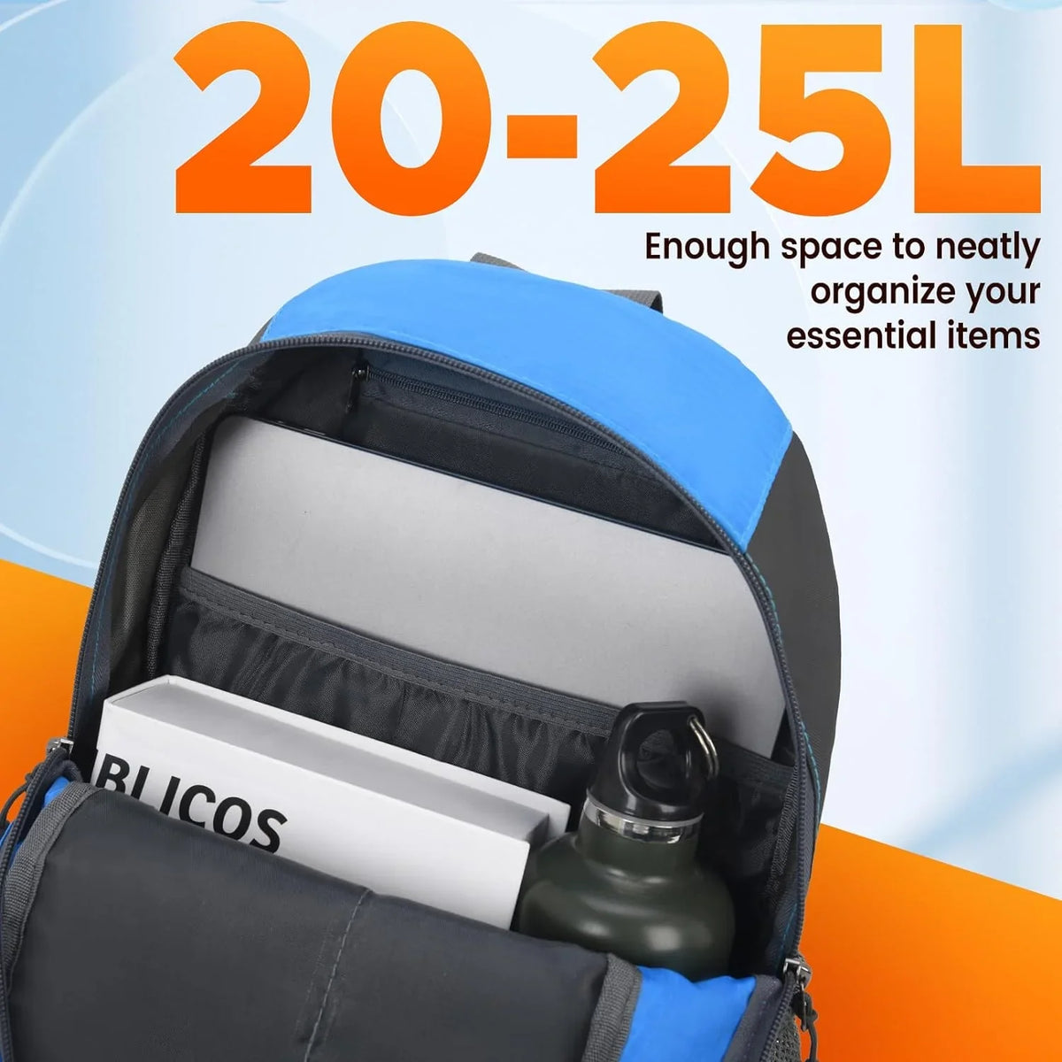 sunhiker Cycling Hiking Backpack Liquid Resistant Travel Backpack Lightweight SMALL Daypack M0714 Small Blue