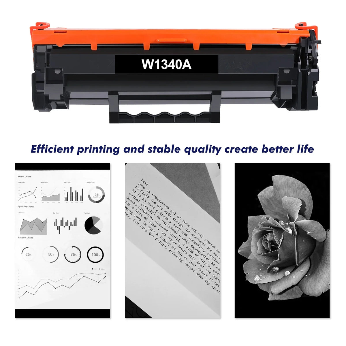 134A 134X Compatible Toner Cartridge (with Chip) for 134A W1340A 134X W1340X Toner for LaserJet M209dw MFP M234dw M234sdn M234sdw Printer Ink (Black, 2-Pack)