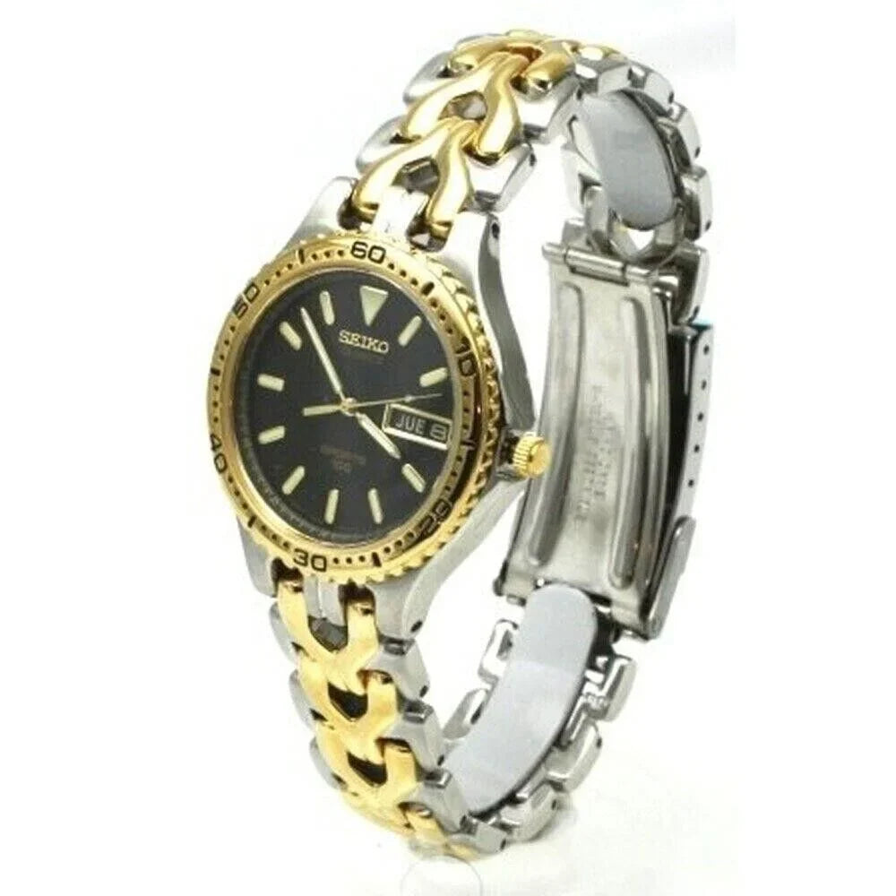 Seiko Two Tone Date 100 m Fluid Resistant Men's Watch SSBGG456