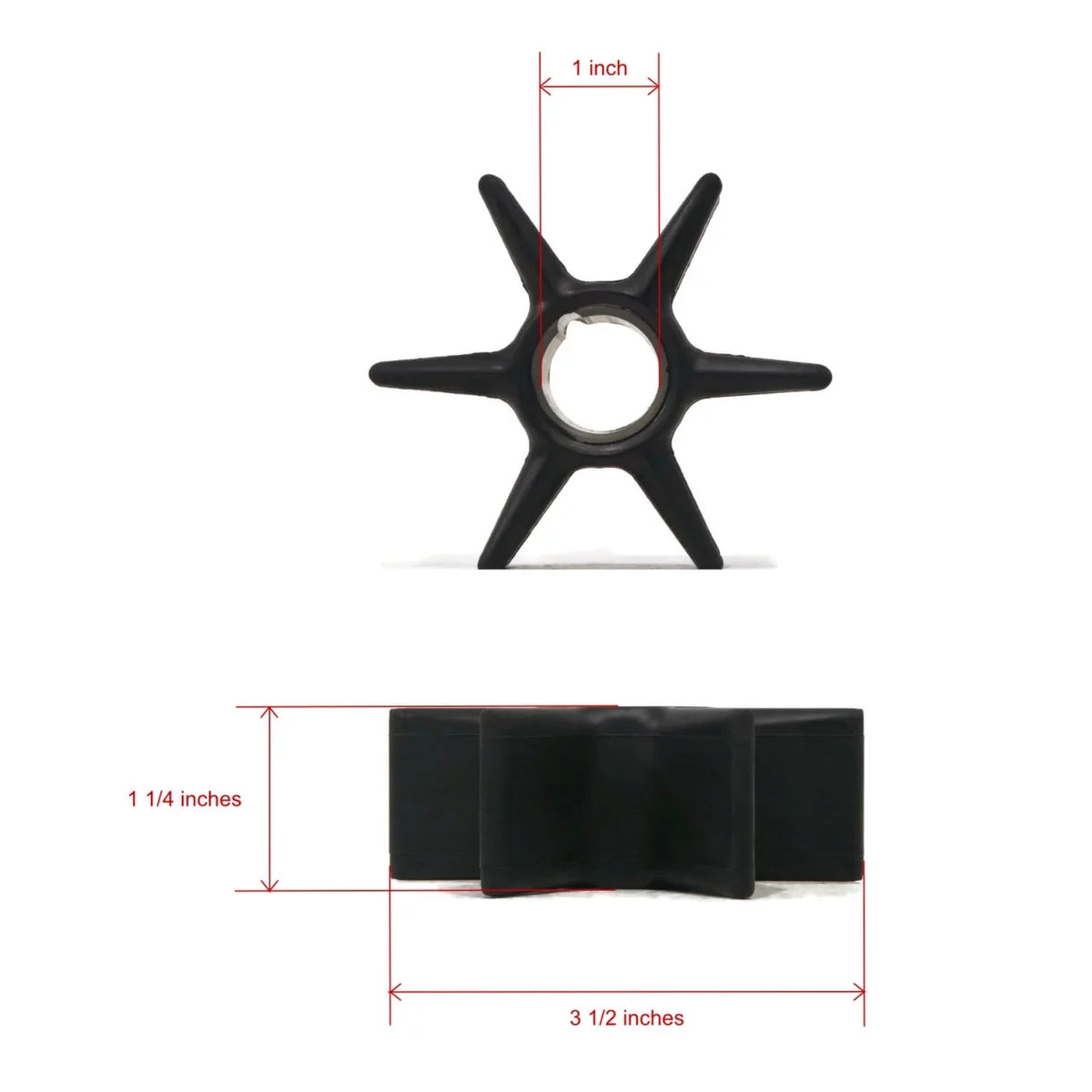 The ROP Shop | Liquid Pump Impeller Kit for Mercury 75 0G760300-0T999999, 1B000000 & Up Boat