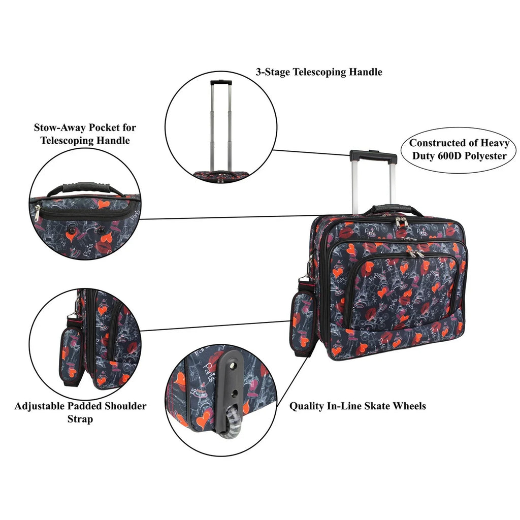 World Traveler Rolling 17-inch Notebook Case