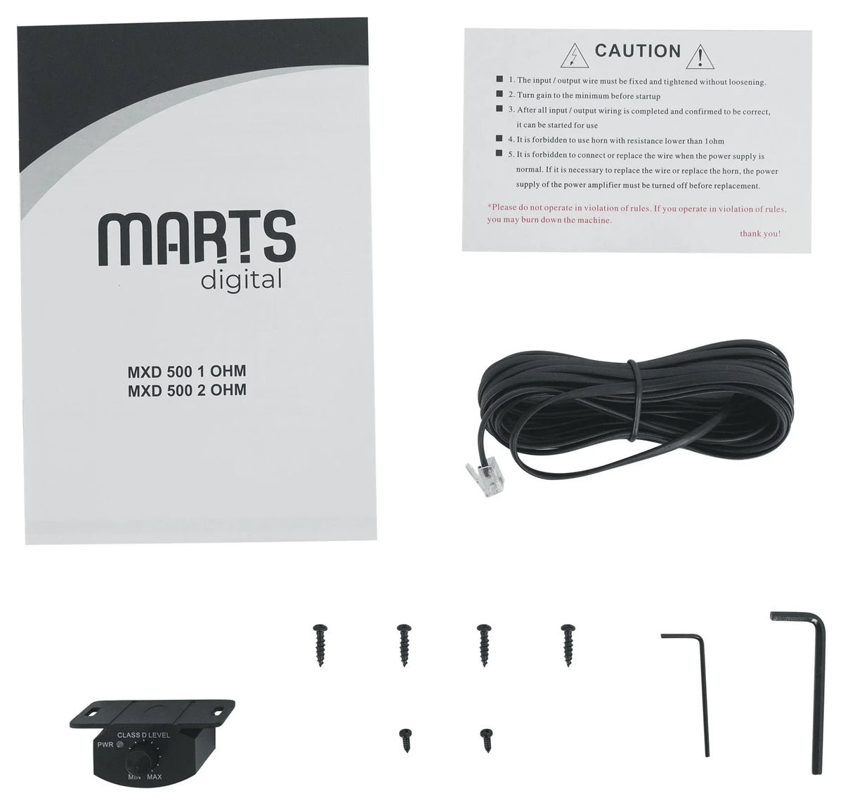 Marts Digital MXD 500 2 OHM 500w RMS Mono Car Amplifier+Bass Remote+Amp Kit